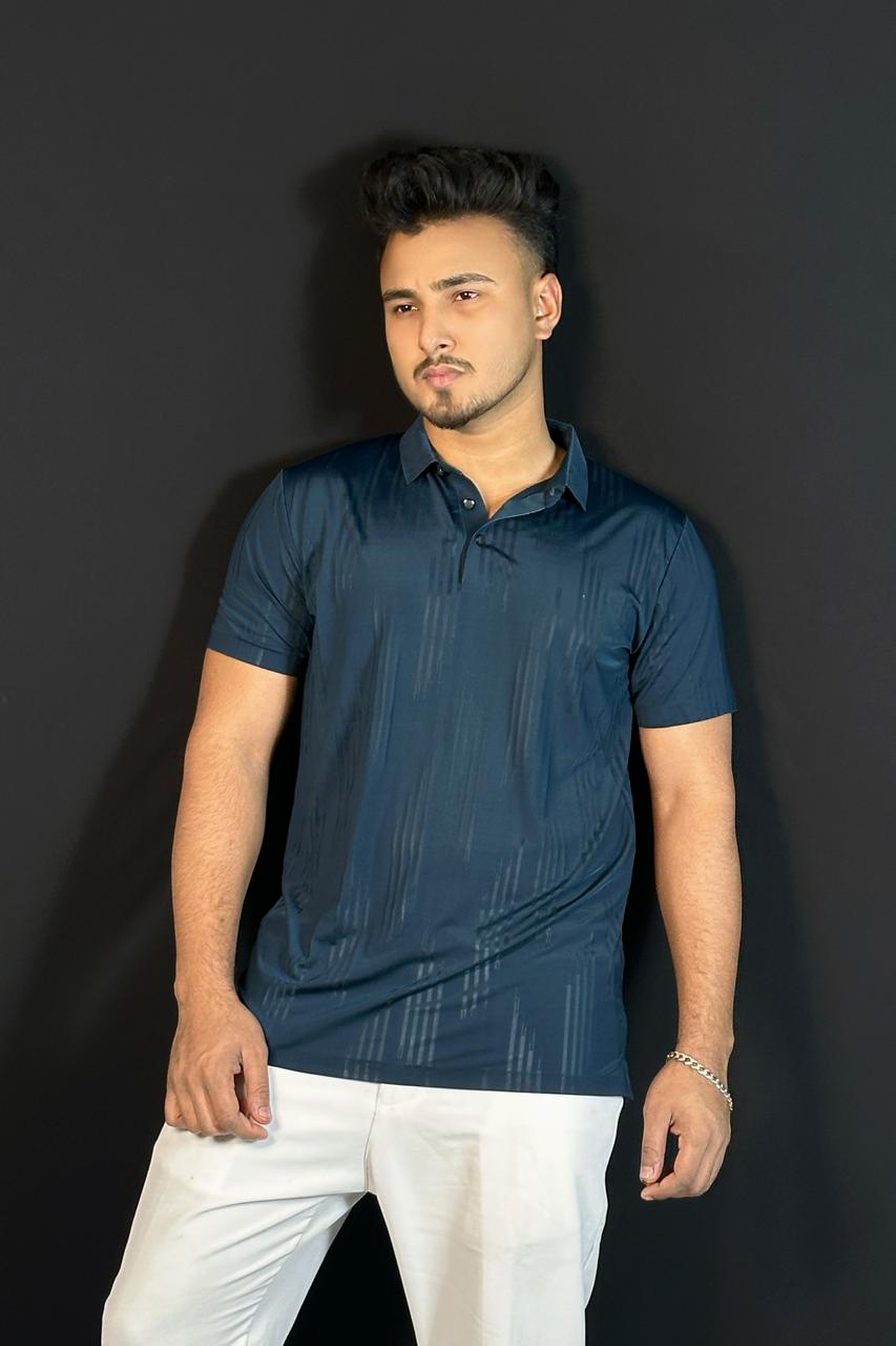 পেট্রল কালার পোলো টি-শার্ট-dunhill